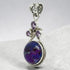 Pendentif turquoise Mohave violette & améthyste AAA argent 925 - La Boite à Cailloux