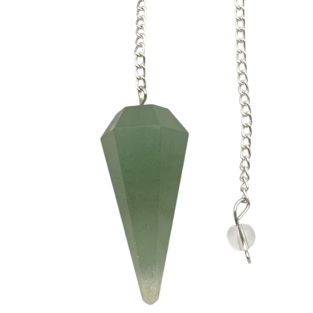 Pendule aventurine verte hexagonal Brésil A - La Boite à Cailloux