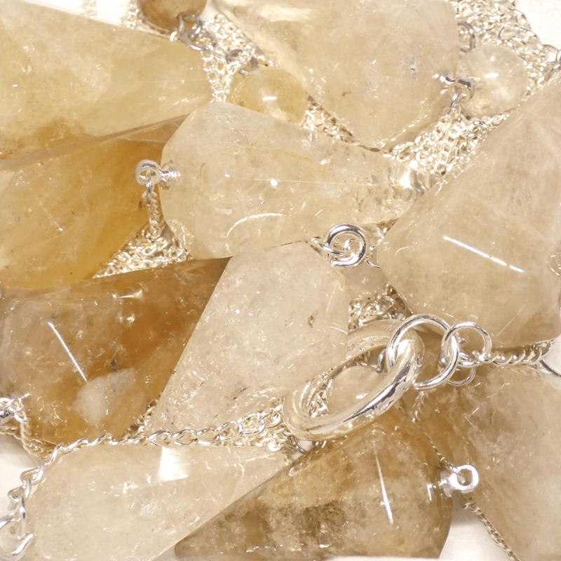 Pendule citrine naturelle Congo A - La Boite à Cailloux