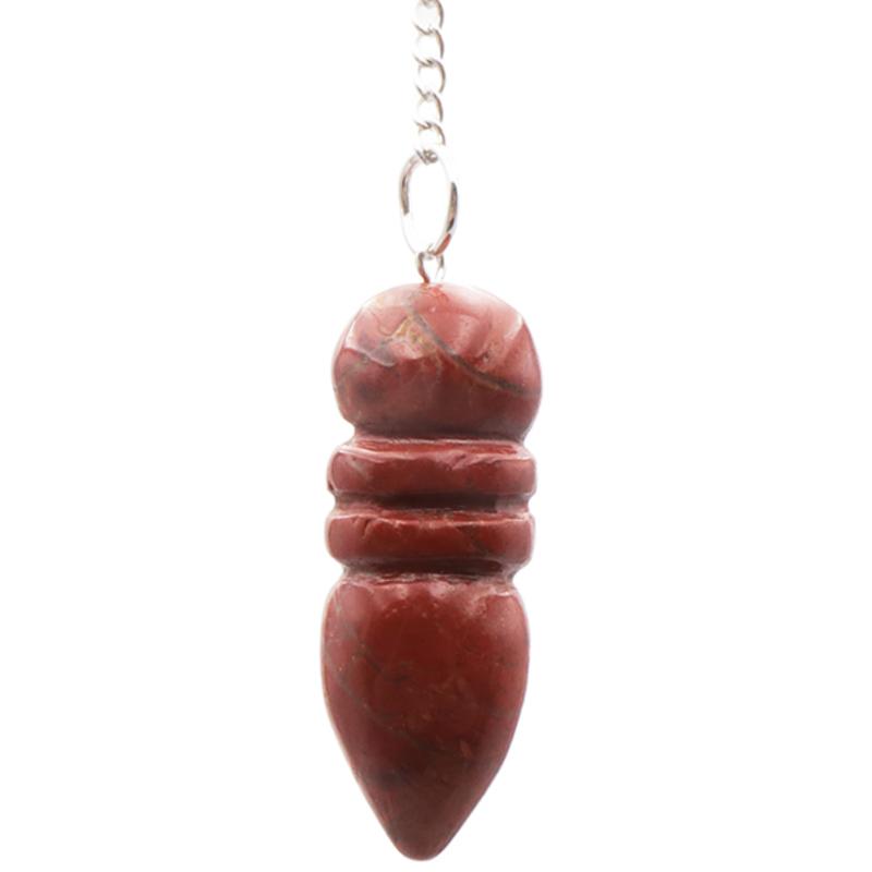 Pendule Egyptien jaspe rouge Inde AB - La Boite à Cailloux