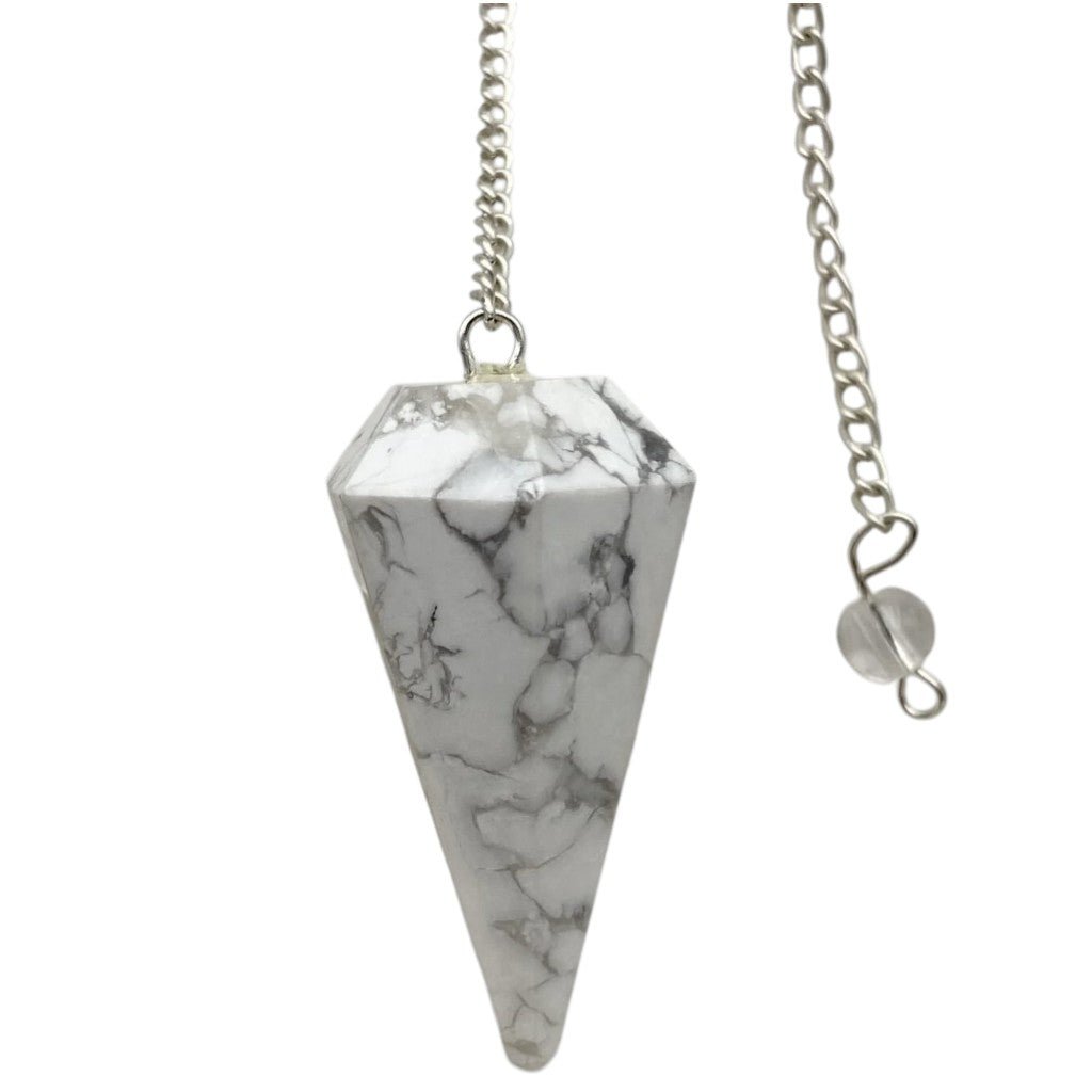 Pendule howlite hexagonal Zimbabwe A - La Boite à Cailloux