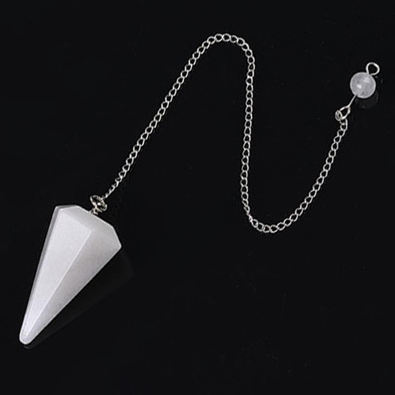 Pendule jade blanc hexagonal Chine A - La Boite à Cailloux