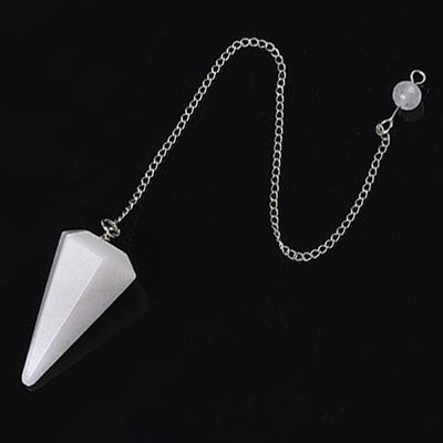 Péndulo hexagonal de jade blanco China A