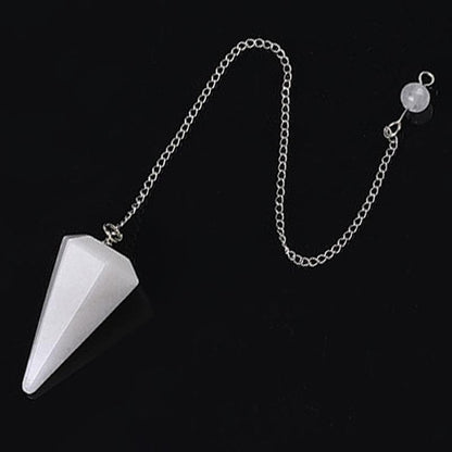 Pendule jade blanc hexagonal Chine A - La Boite à Cailloux