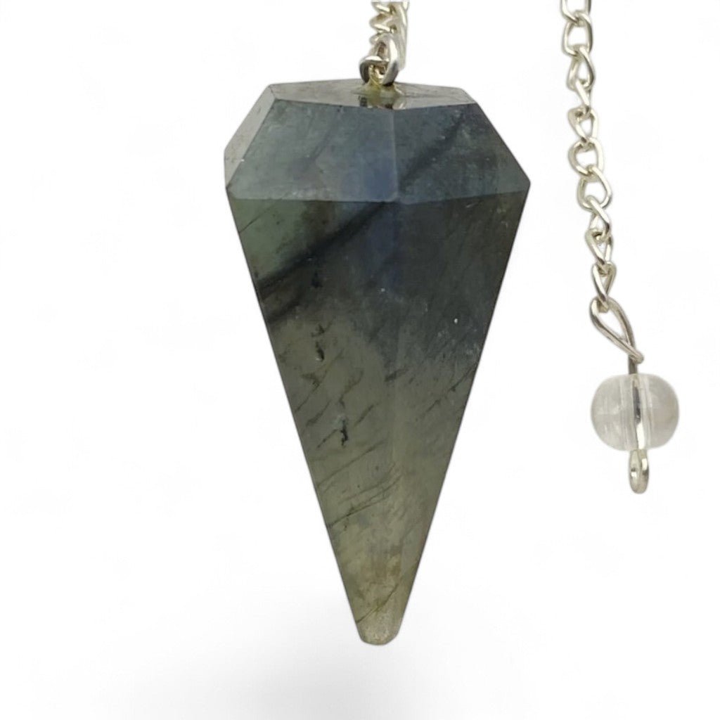 Pendule labradorite hexagonal Madagascar A - La Boite à Cailloux