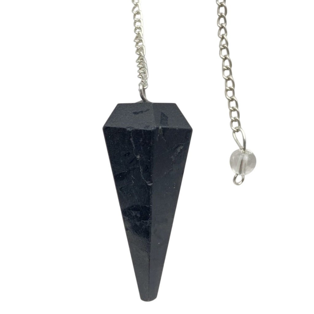 Pendule tourmaline noire hexagonal Brésil A - La Boite à Cailloux