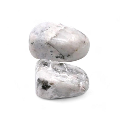 Péristérite (Labradorite blanche) Inde A (pierre roulée) - La Boite à Cailloux