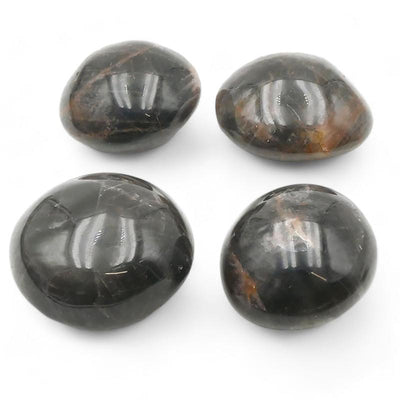 Piedra lunar negra Madagascar A (guijarro XL)