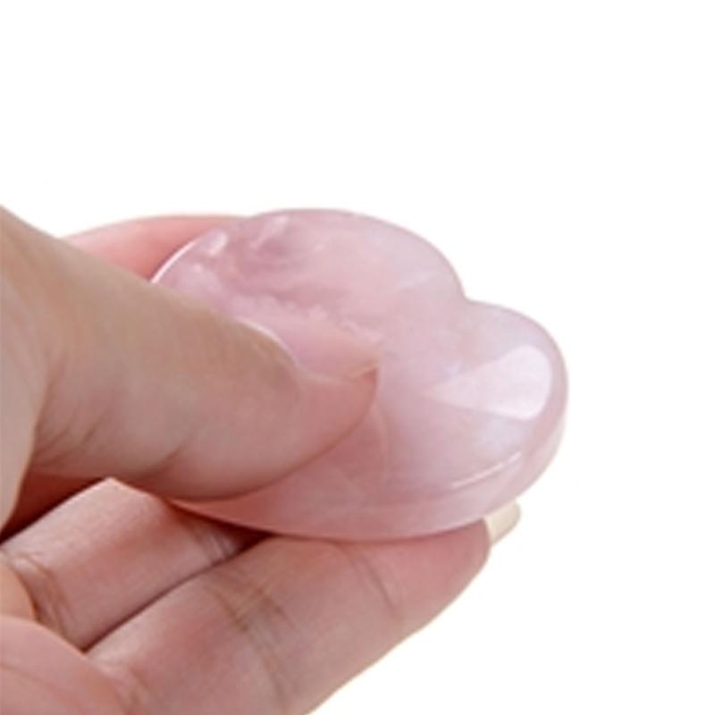Pierre pouce coeur quartz rose Brésil A - La Boite à Cailloux