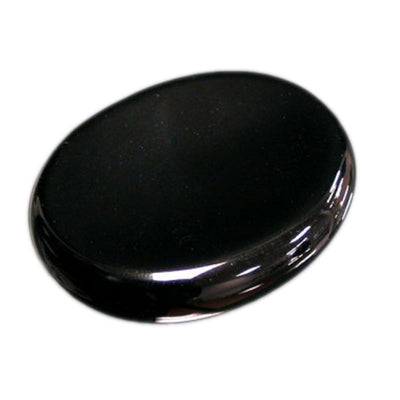 Black obsidian thumb stone Mexico A
