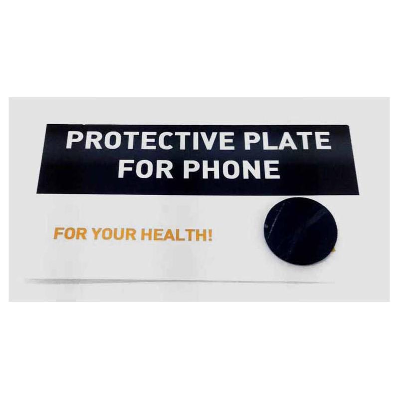 Plaquette shungite Russie A pour téléphone (rond) - La Boite à Cailloux