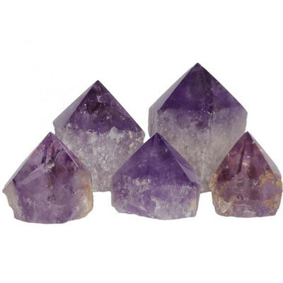 Amethyst point Brazil semi-polished AA