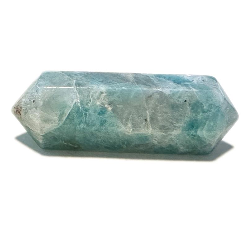 Pointe biterminée amazonite Brésil A - La Boite à Cailloux