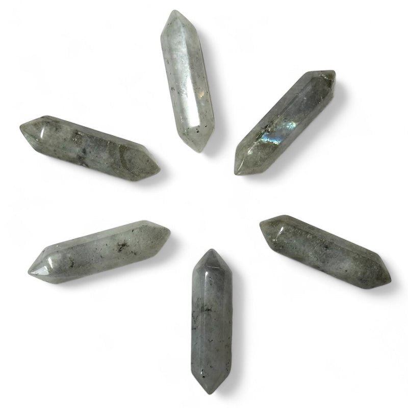 Pointe biterminée labradorite Madagascar A - La Boite à Cailloux