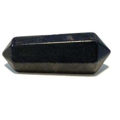 Pointe biterminée obsidienne noire Mexique A - La Boite à Cailloux