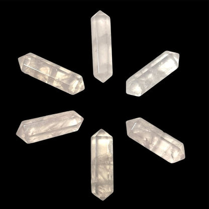 Pointe biterminée quartz rose Brésil A - La Boite à Cailloux
