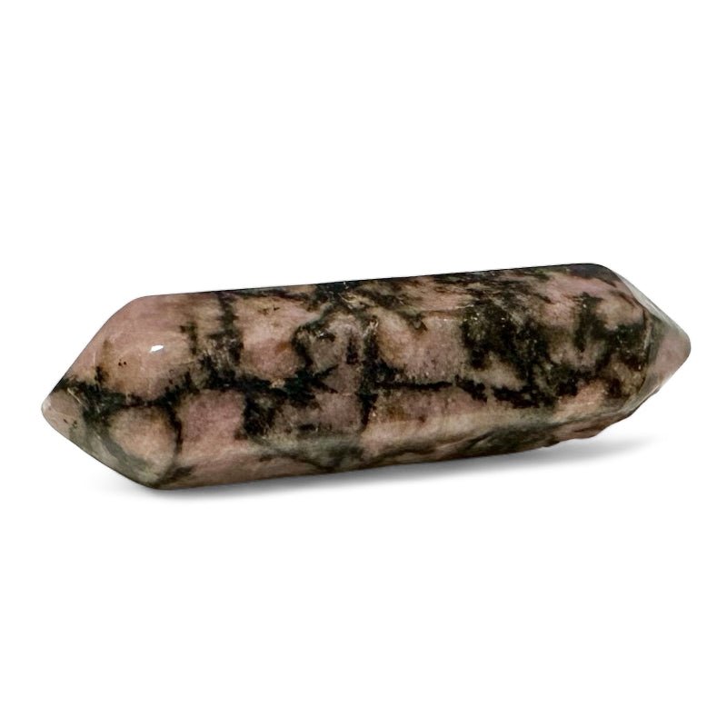 Pointe biterminée rhodonite Madagascar A - La Boite à Cailloux