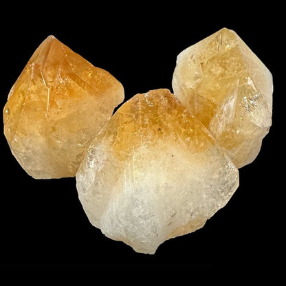 Pointe citrine chauffé (améthyste chauffée) Brésil semi polie A - La Boite à Cailloux