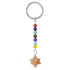 Porte clefs 7 chakras Merkaba Aventurine orange - La Boite à Cailloux
