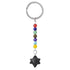 Porte clefs 7 chakras Merkaba Pierre de lave - La Boite à Cailloux