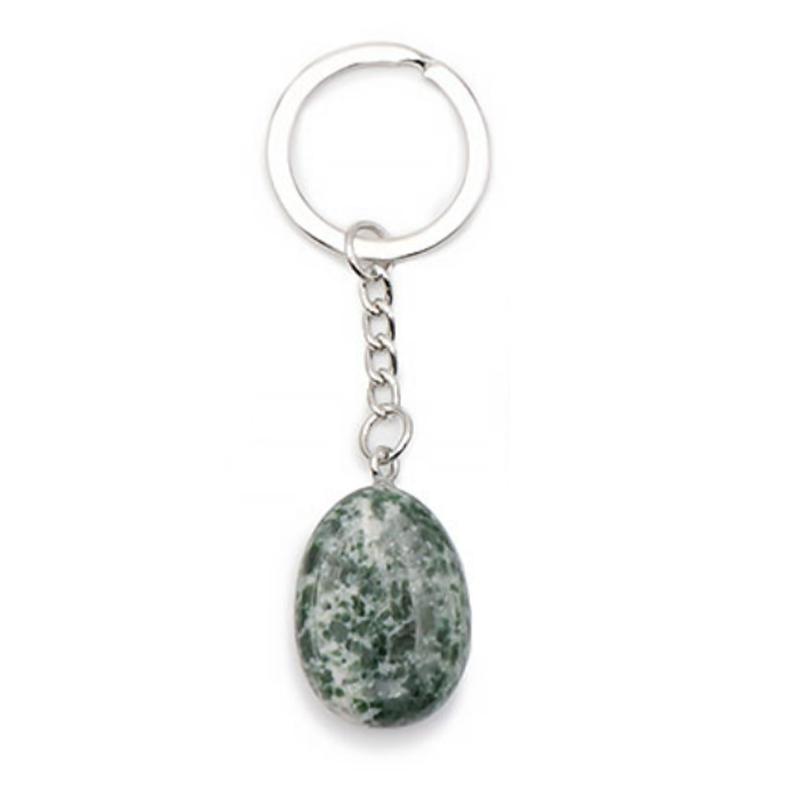 Porte clefs agate arbre Brésil A pierre roulée - La Boite à Cailloux