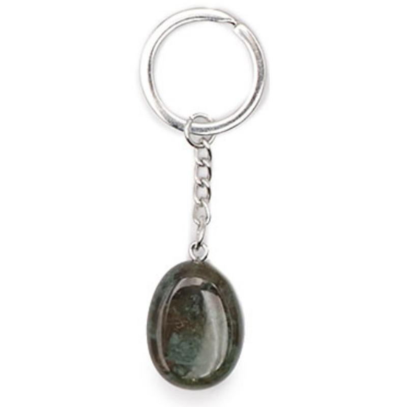 Porte clefs agate Indienne A pierre roulée - La Boite à Cailloux