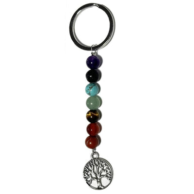 Tree of life key ring 7 chakras