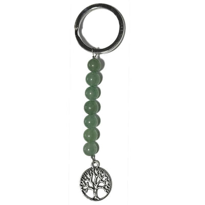 Tree of Life Keychain, Green Aventurine, Brazil A