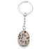 Porte clefs jaspe dalmatien Mexique A pierre roulée - La Boite à Cailloux