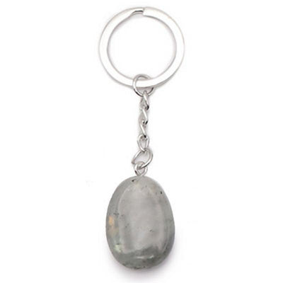 Llavero de labradorita Madagascar AB piedra laminada