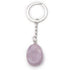 Porte clefs lépidolite Madagascar A pierre roulée - La Boite à Cailloux