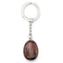 Porte clefs obsidienne acajou Mexique A pierre roulée - La Boite à Cailloux