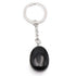 Porte clefs obsidienne noire Mexique A pierre roulée - La Boite à Cailloux