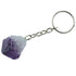Porte clefs pointe améthyste brute Brésil A - La Boite à Cailloux