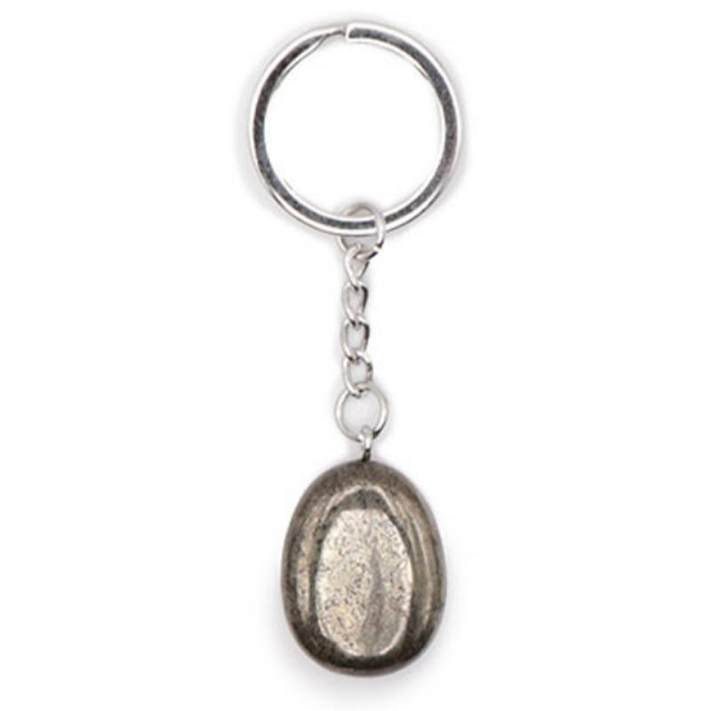 Porte clefs pyrite Pérou A pierre roulée - La Boite à Cailloux