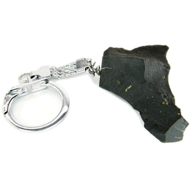 Shungite key ring Russia A (raw stone)