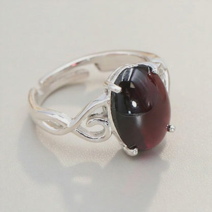 Brazil amethyst adjustable ring AA silver 925