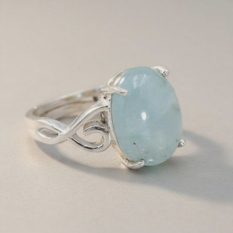 Anillo ajustable amatista Brasil AA plata 925