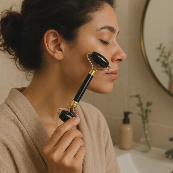 Rodillo de masaje de obsidiana negra "CHI" México A