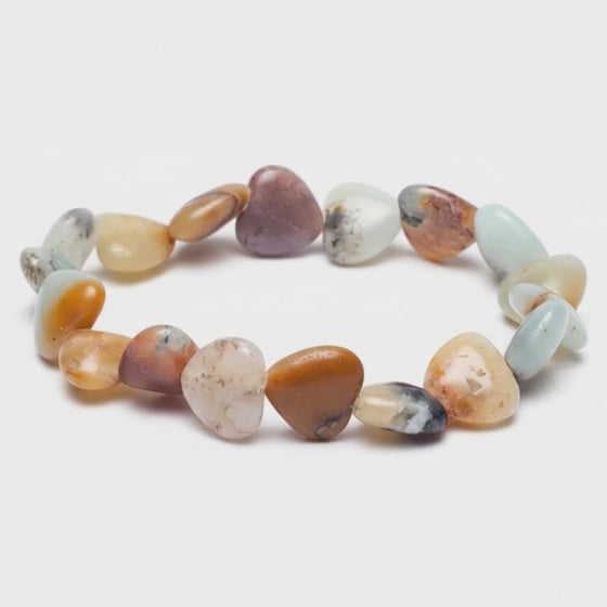 Bracelet amazonite multicolore coeur Brésil A