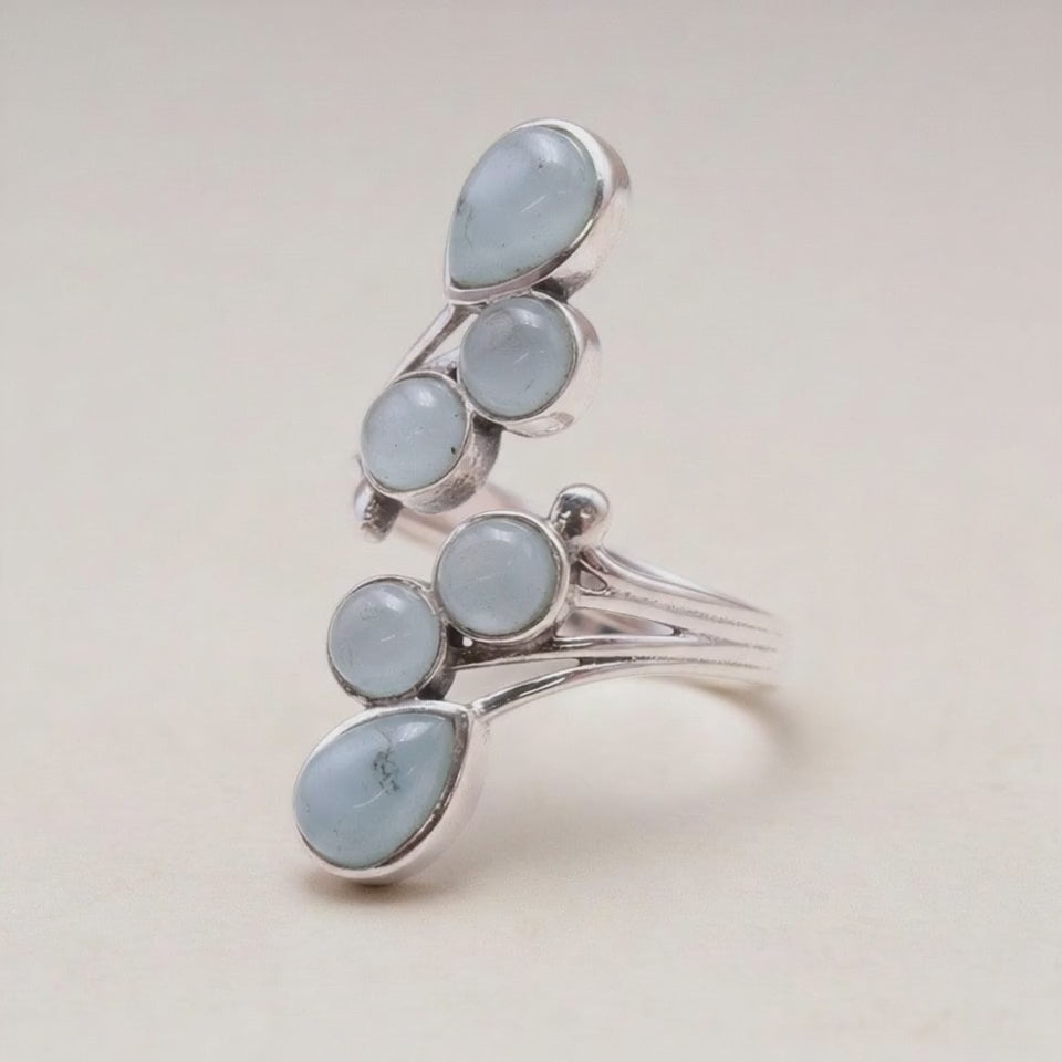Anillo Aguamarina Namibia AA plata 925