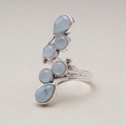 Anillo Aguamarina Namibia AA plata 925