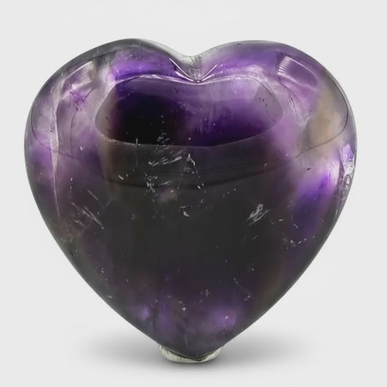 Coeur améthyste fantôme Brésil AA 30mm