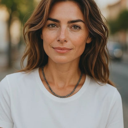 Collier iolite Inde AA (perles facettées 3-4mm) - 45cm