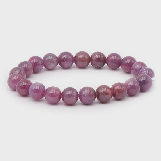 India A+ ruby ​​bracelet (9-10mm balls)