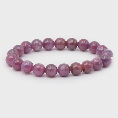 India A+ ruby ​​bracelet (9-10mm balls)