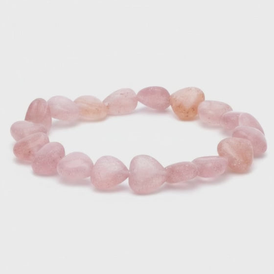 Bracelet quartz hématoide (fraise) coeur Brésil A