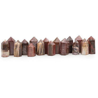 Prisme bois fossilisé Madagascar AA - 60 - 80mm - La Boite à Cailloux