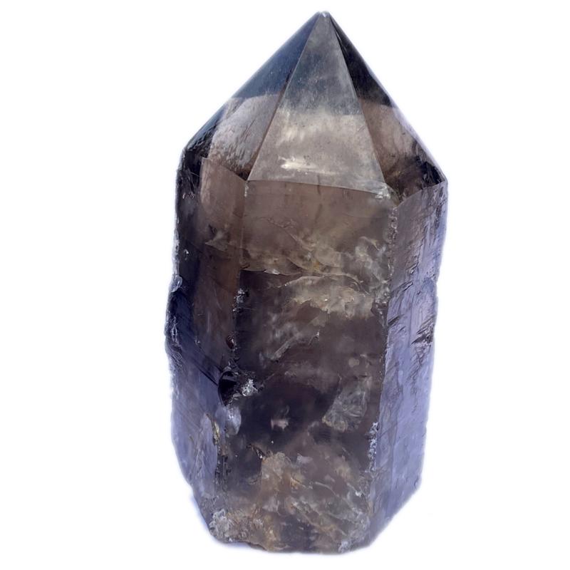 Prisme quartz fumé Brésil AB - 781g - La Boite à Cailloux