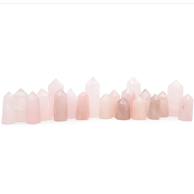 Prisme quartz rose Madagascar A - 55 - 80mm - La Boite à Cailloux